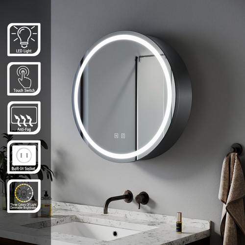 Led bathroom mirror cabinet - bathroom,