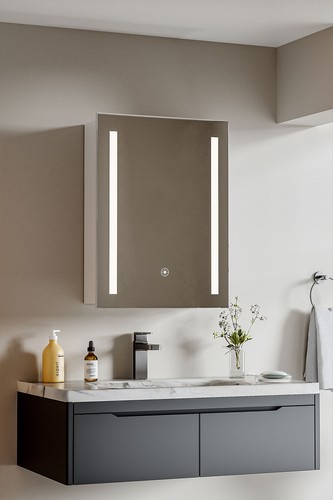 Led illuminated mirror cabinet - led,