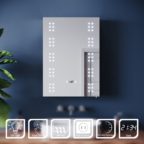 Led bathroom mirror cabinet - bathroom,