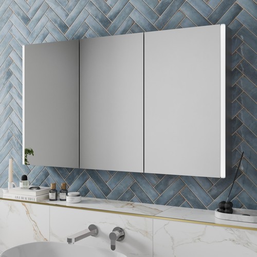 Led triple door mirror cabinet - door,