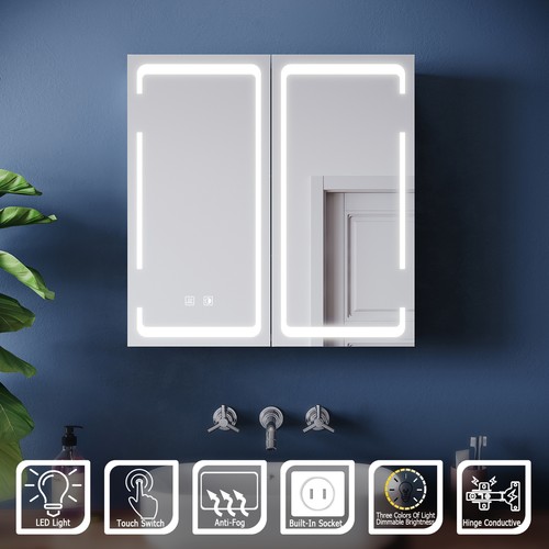 White led bathroom mirror - white,